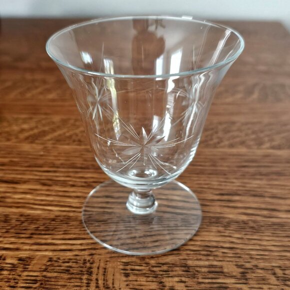 Etched Atomic Starburst Cocktail Glasses MCM 6-point star Susquehanna dessert (3 - Picture 10 of 14